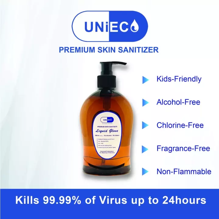 UniEco Liquid Glove Alcohol-Free Premium Hand & Body Skin Sanitizer - Wellcome Pharmacy