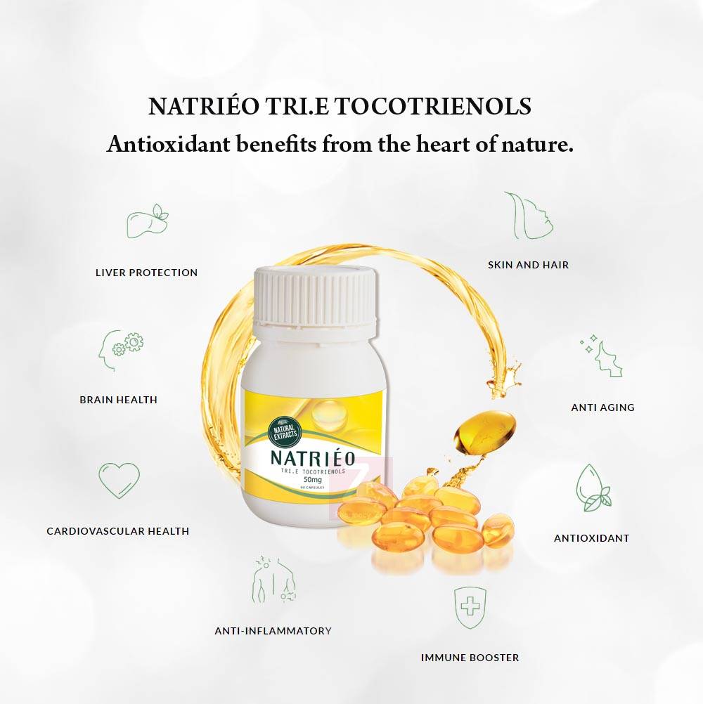 Natrieo Tri.E Tocotrienols 50mg Capsules - 60's - Wellcome Pharmacy
