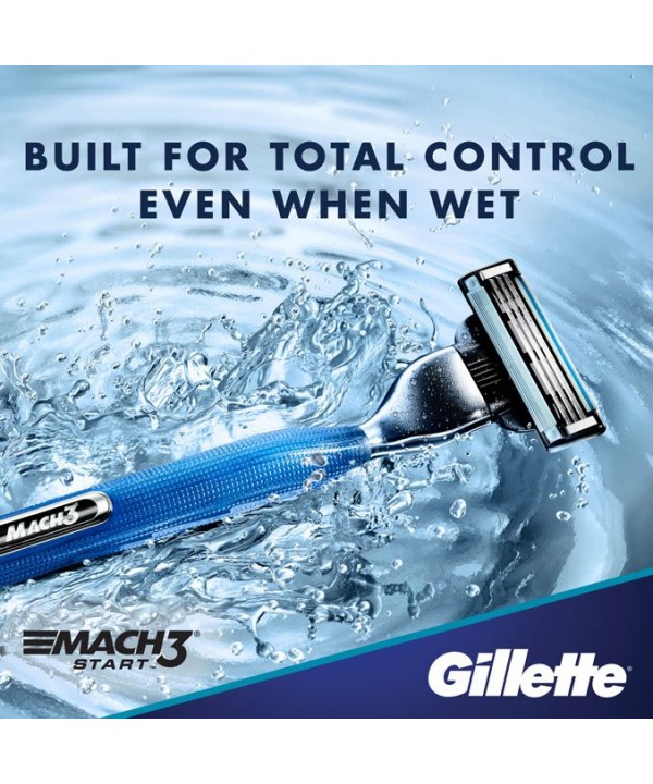 Gillette Mach 3+ Razor with Aqua Grip - Wellcome Pharmacy