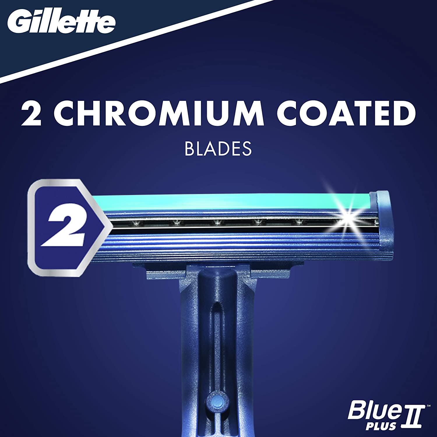 Gillette Blue II Plus Disposable Razor with Lubastrip - Wellcome Pharmacy