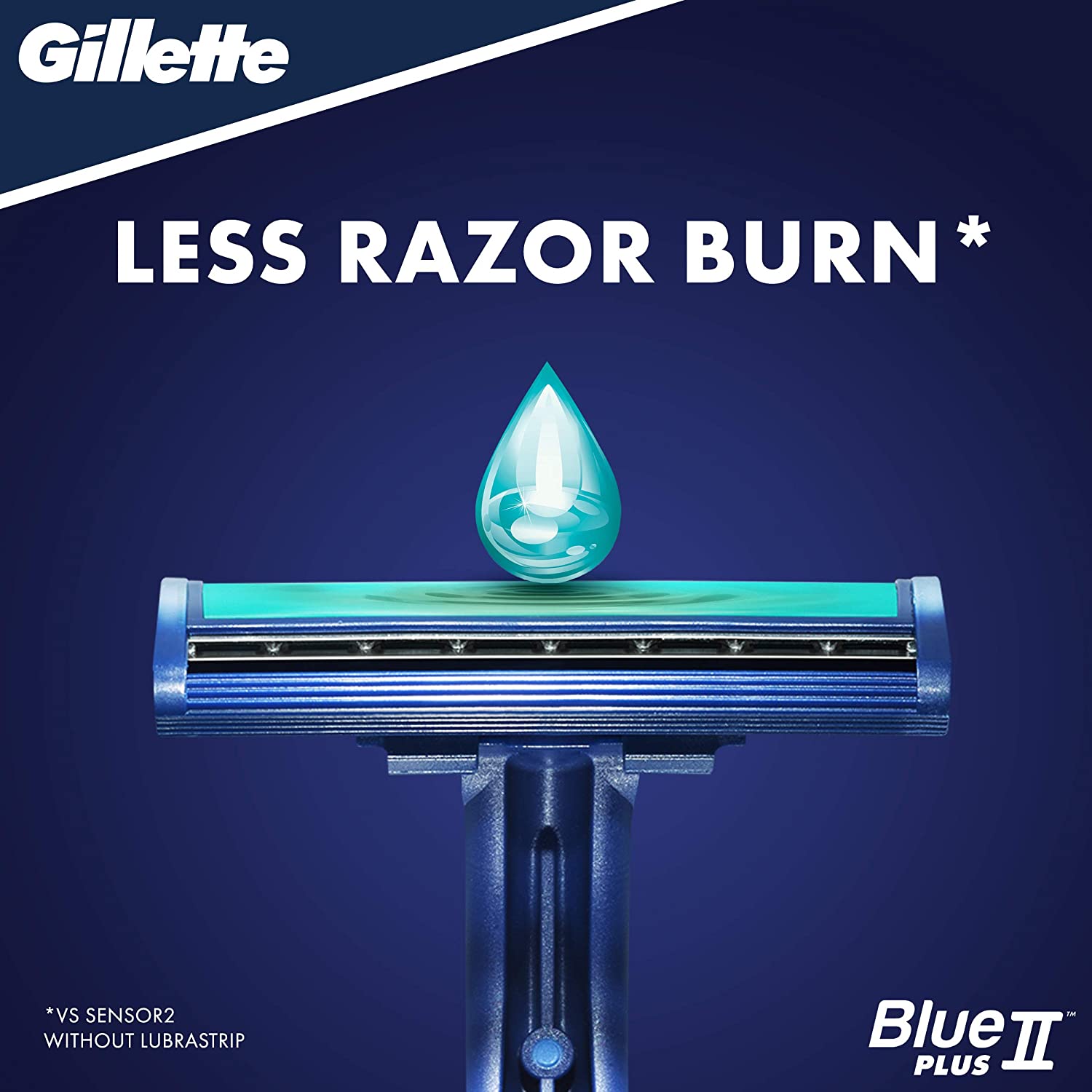 Gillette Blue II Plus Disposable Razor with Lubastrip - Wellcome Pharmacy