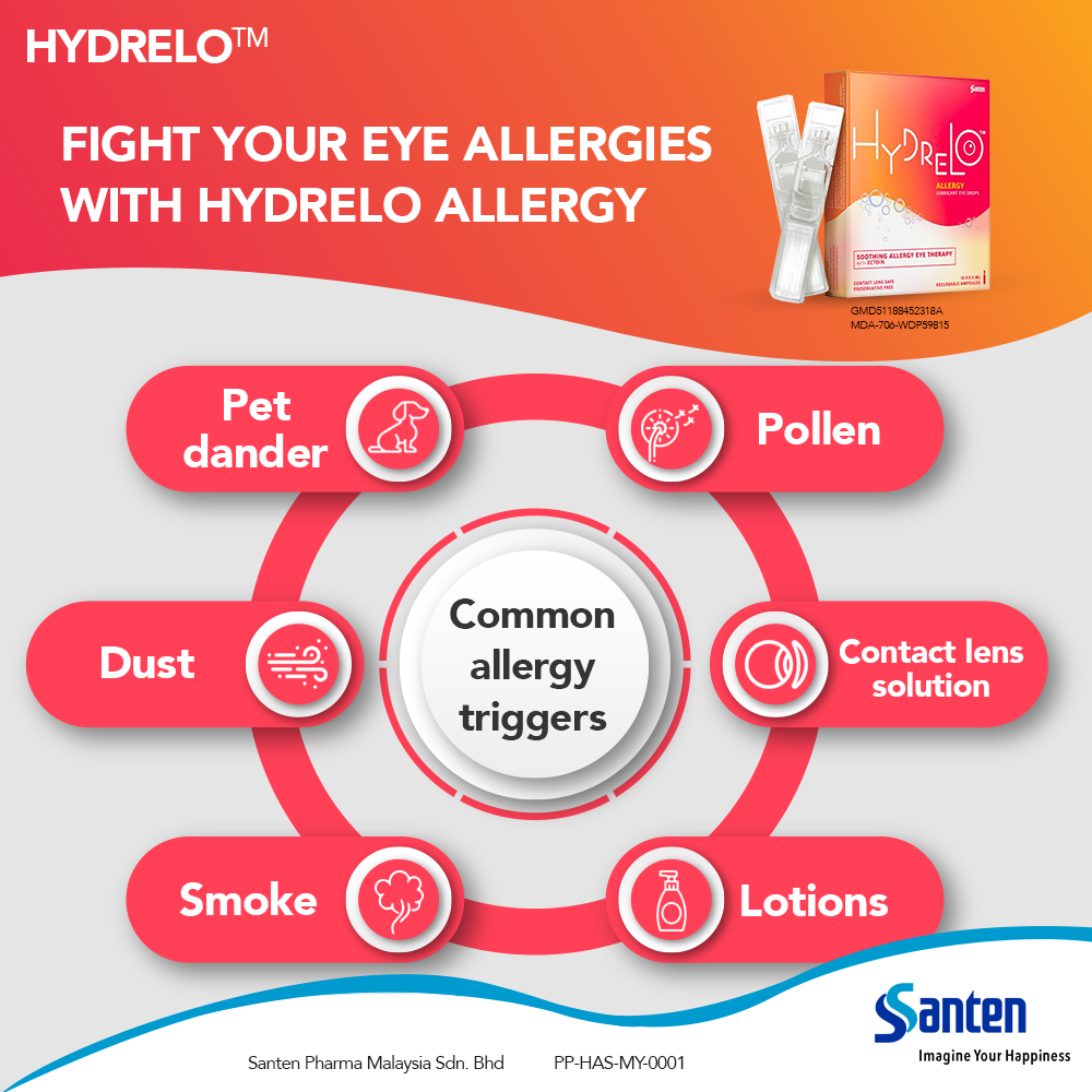 Santen Hydrelo Allergy Lubricant Eye Drops - Wellcome Pharmacy