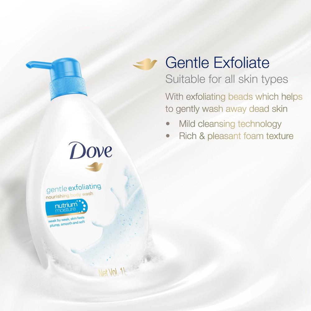 Dove Gentle Exfoliating Nourishing Body Wash - 1L - Wellcome Pharmacy