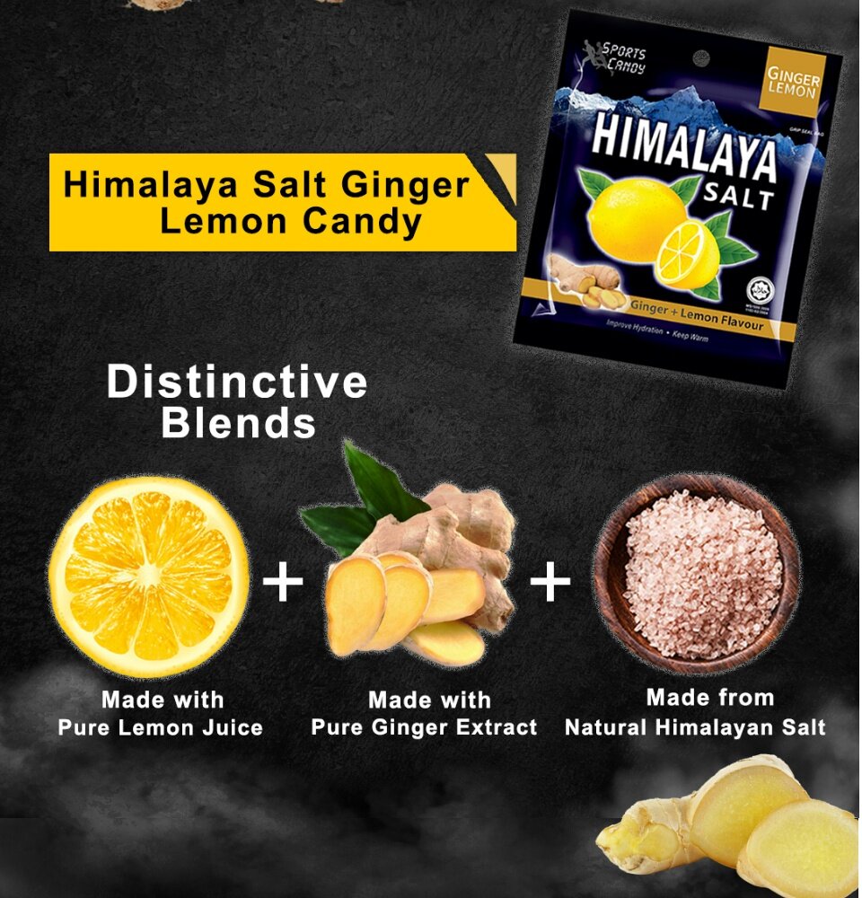 Himalaya Salt Sports Candy - Ginger Lemon Flavour - 15g - Wellcome Pharmacy