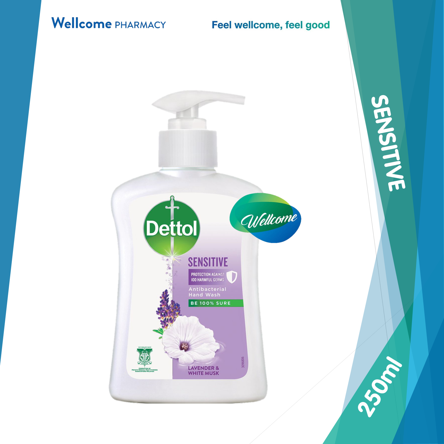 Dettol Hand Wash Sensitive - 250ml.png