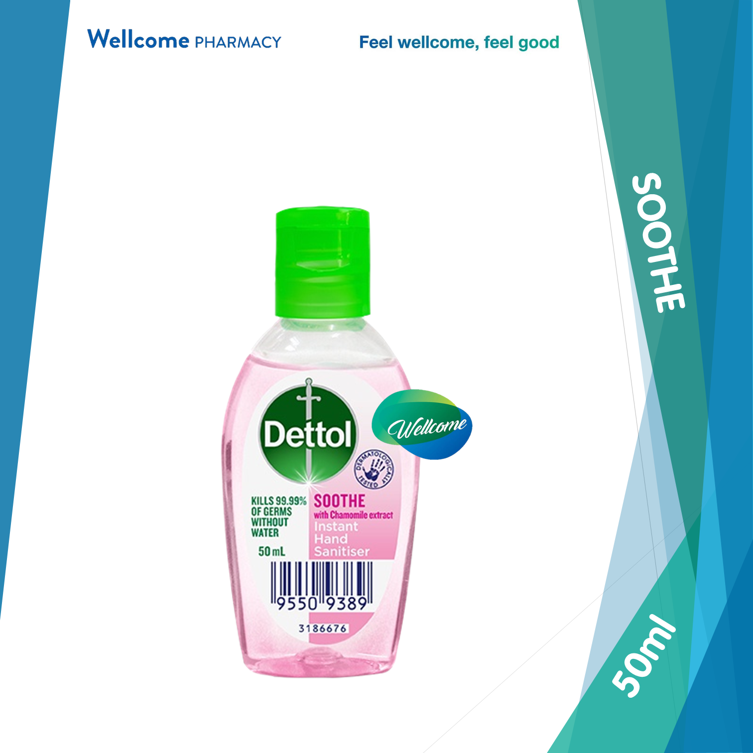 Dettol Hand Sanitiser Soothe - 50ml.png