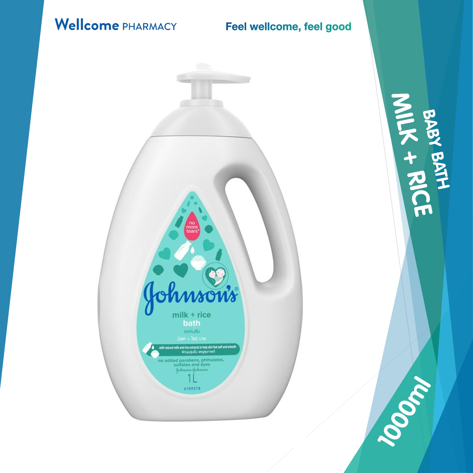Johnson's Milk & Rice Baby Bath - 1000ml.png