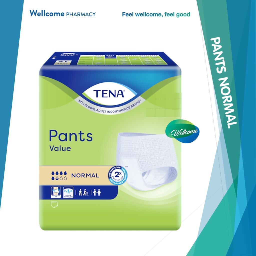 Tena Pants Value for Adult Incontinence - Size M (10's) / L (10's) / XL  (8's) – Wellcome Pharmacy