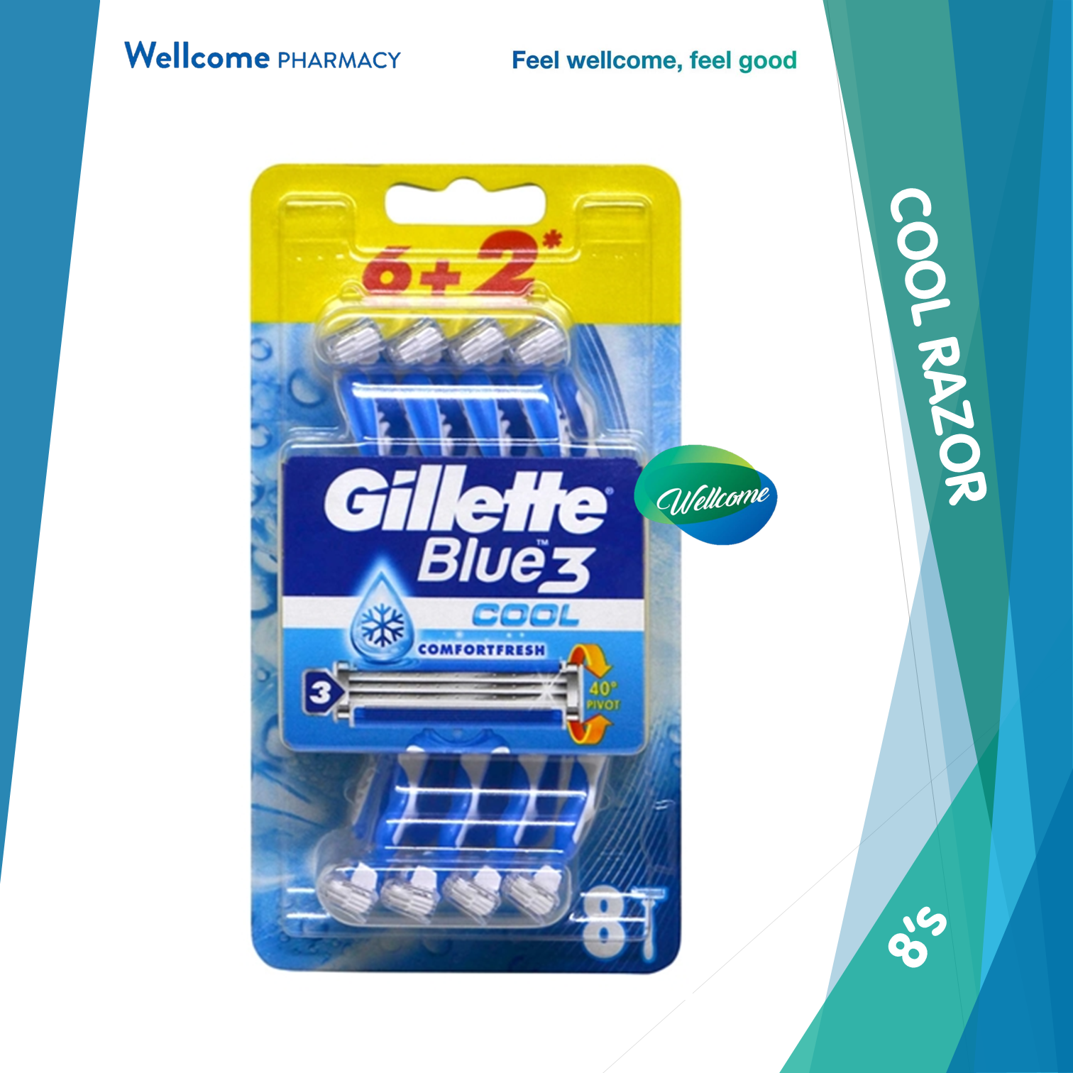 Gillette Blue III Disposable Cool - 8s.png