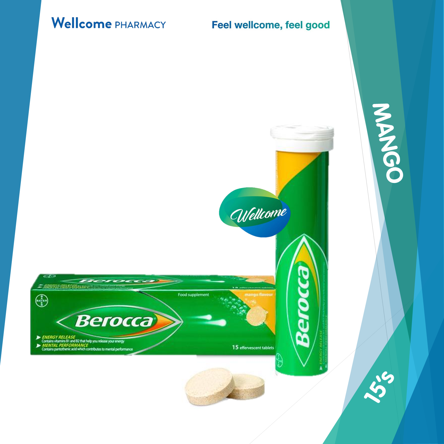 Berocca Effervescent Tablet Mango - 15s.png