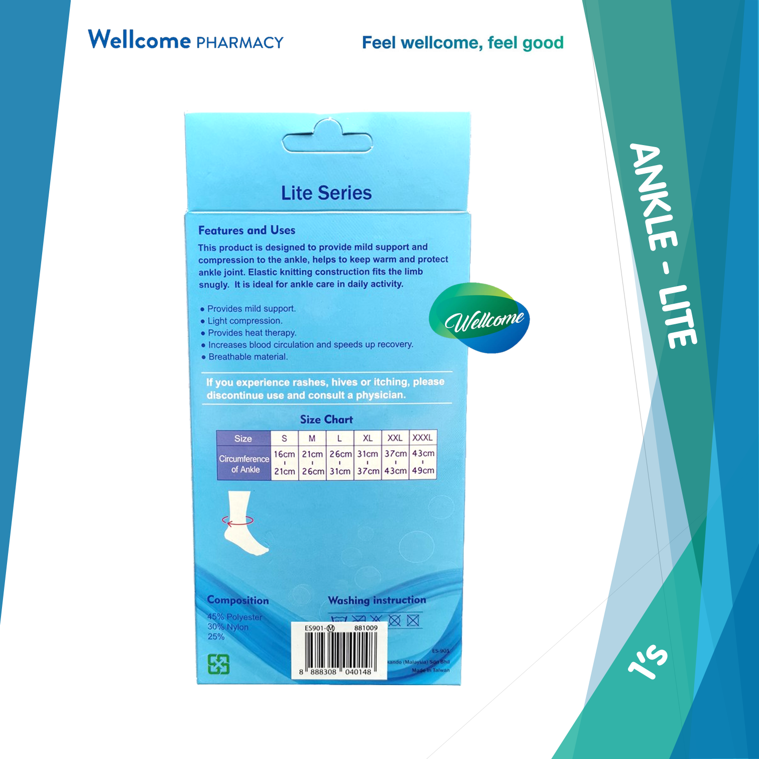 Ammeda Ankle Support (Lite) - 3 Sizes – Wellcome Pharmacy