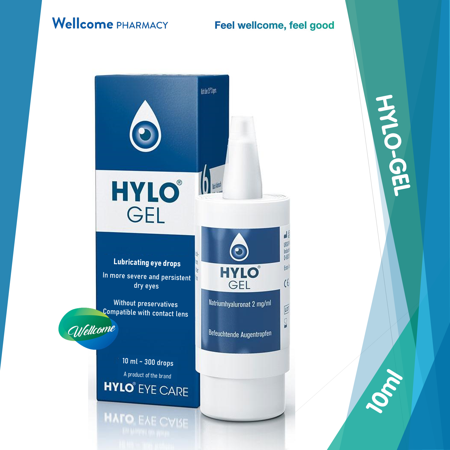 HYLO® GEL Lubricating Eye Drops - 10ml – Wellcome Pharmacy