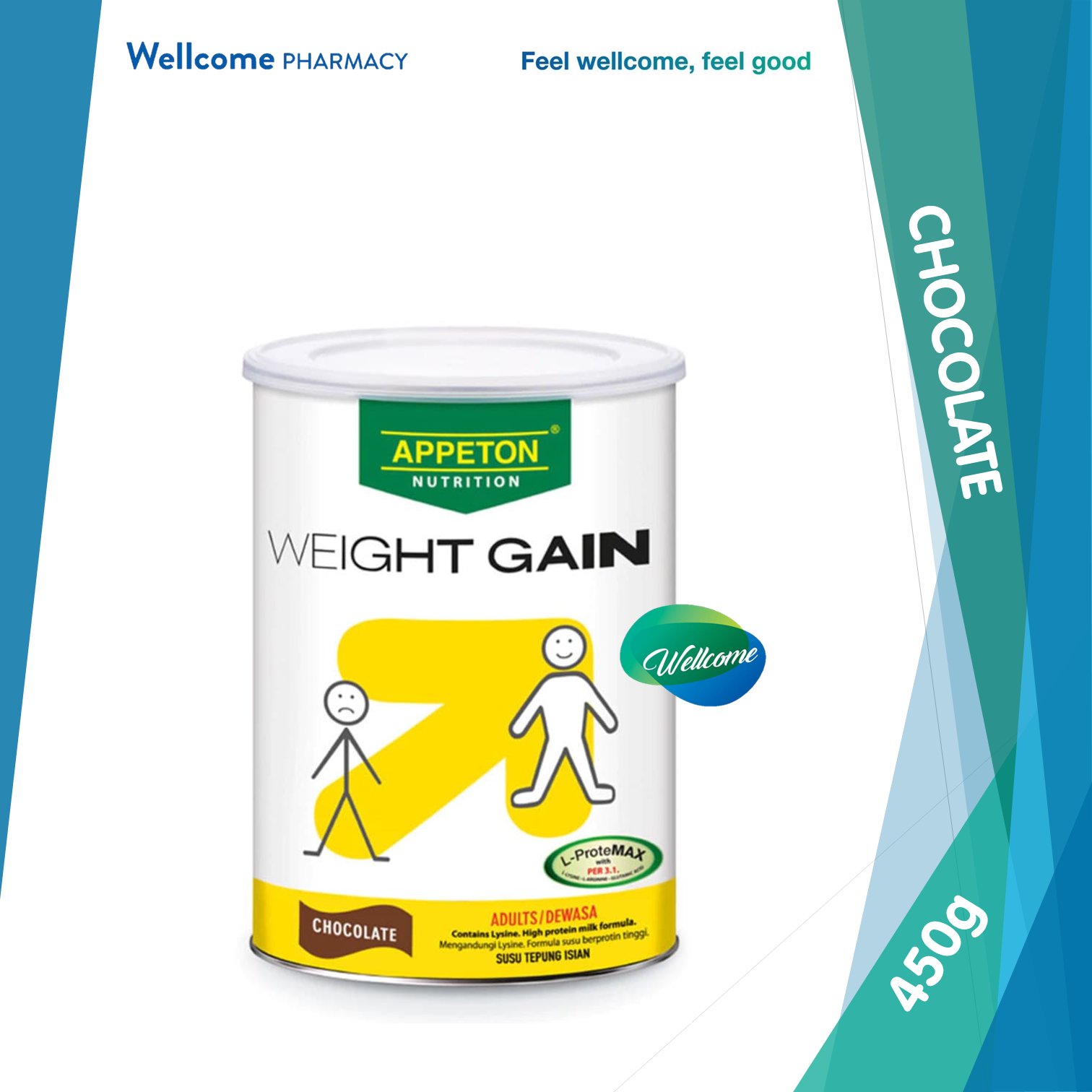 Appeton Weight Gain Adult Chocolate - 450g.png