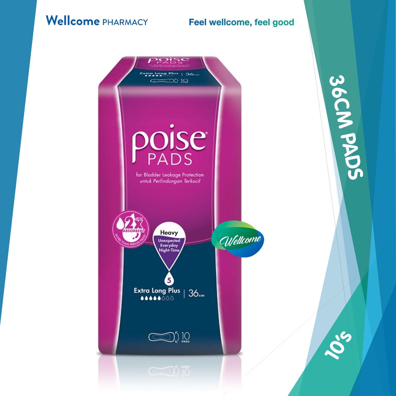 Poise Pads Extra Long Plus 36cm - 12s.png