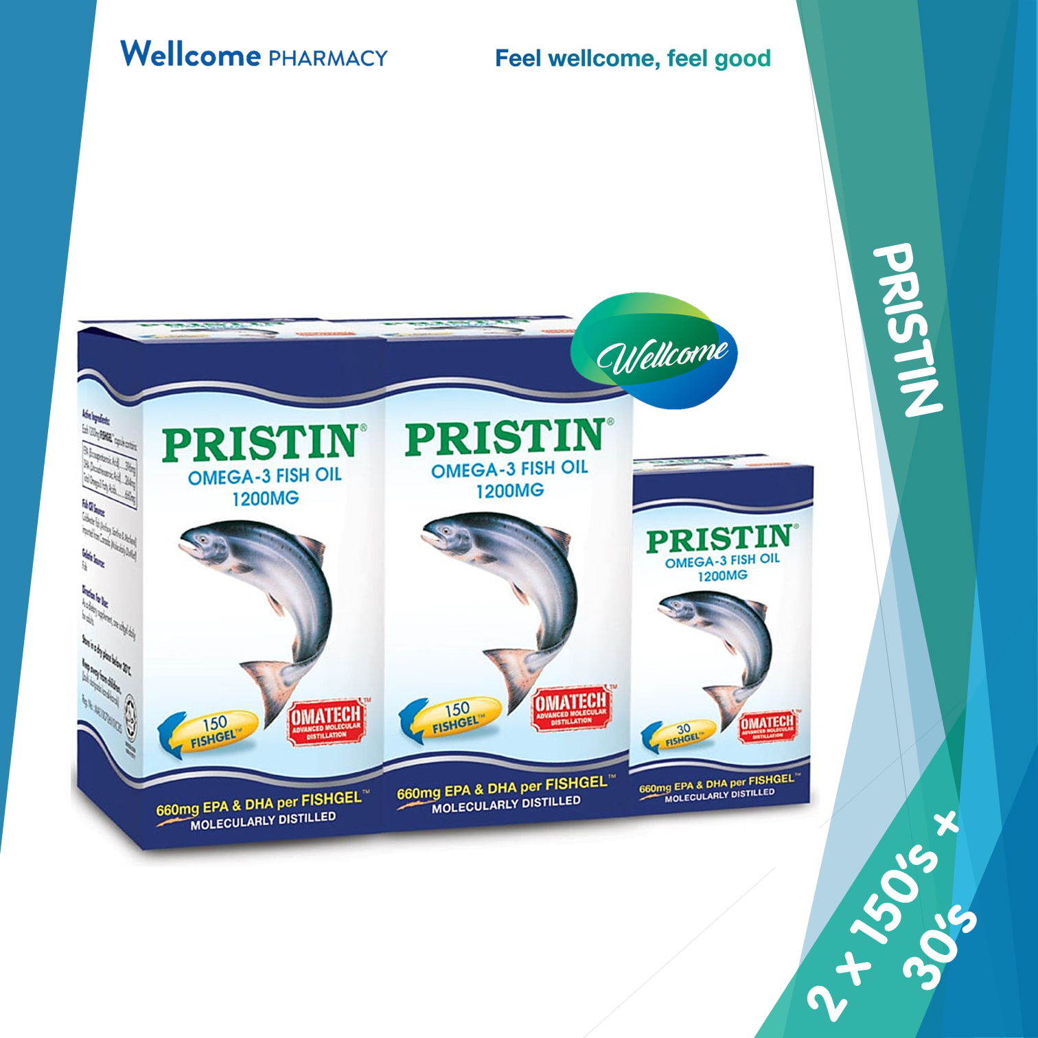 Pristin Omega 3 Fish Oil 1200mg - 2 x 150s + 30s.png