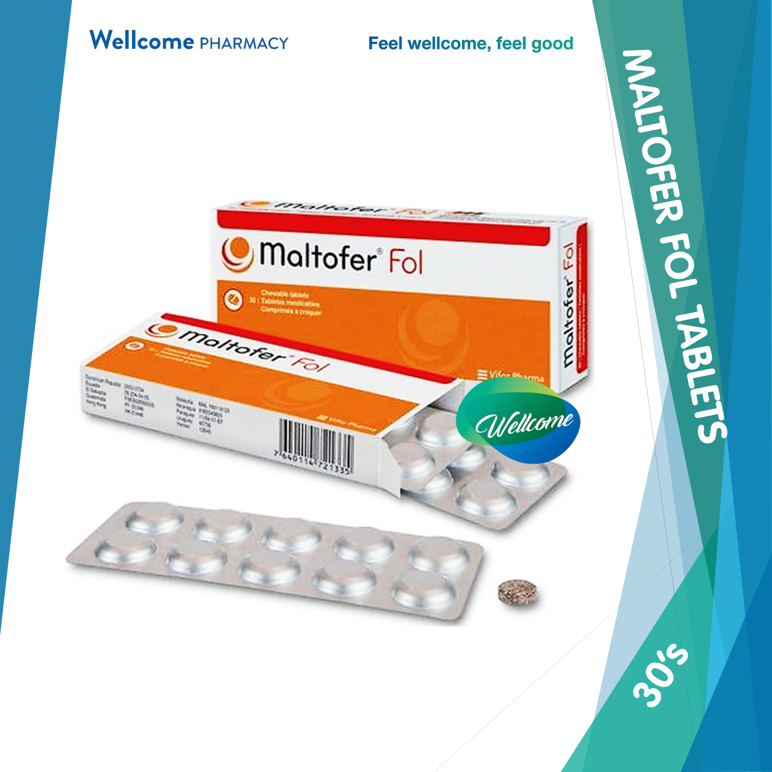 Maltofer Folic Acid Chewable Tablet - 30s.png