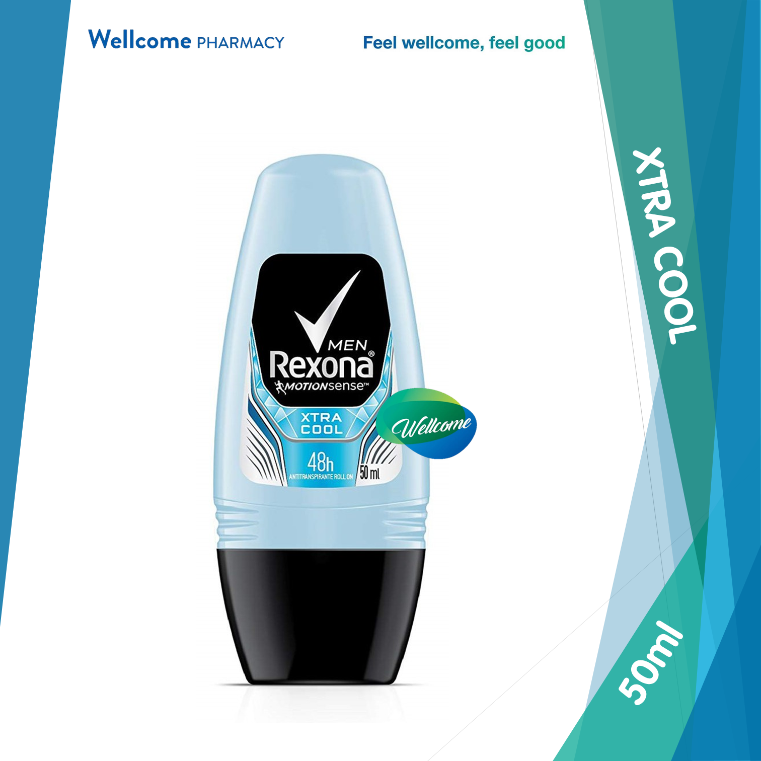 Rexona Desodorante Roll-On 50Ml Masculino Xtra Cool Unit (A