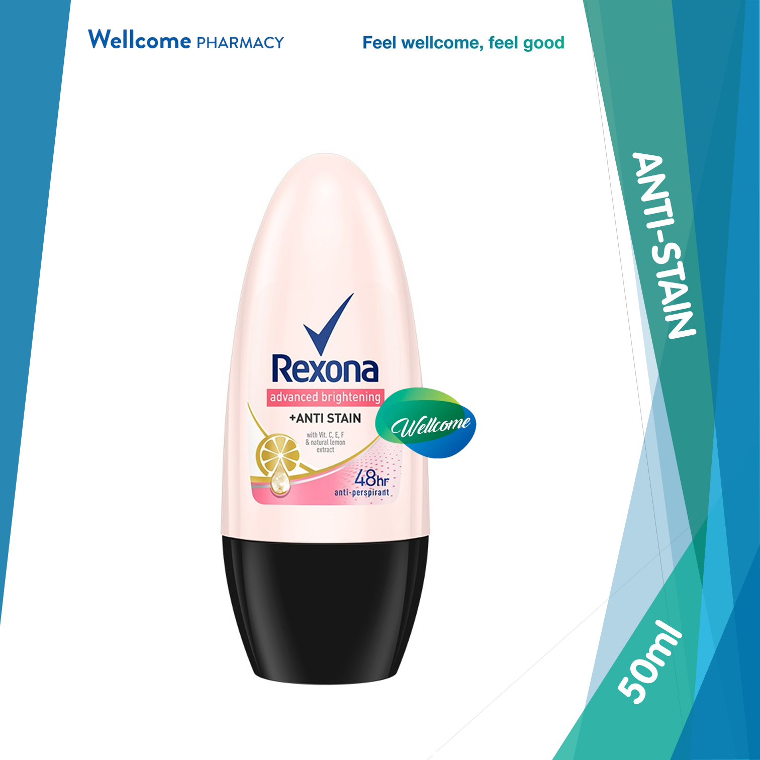 Rexona Women Brightening Anti Stain Roll On - 50ml.png