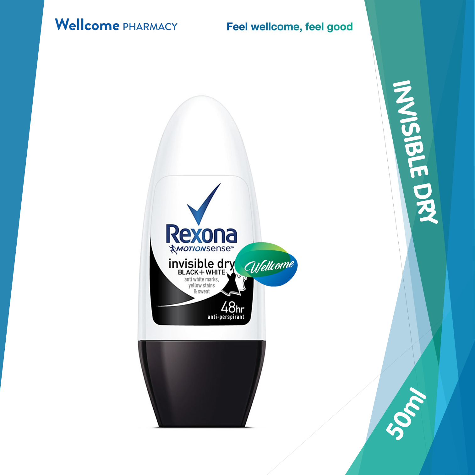 Rexona Women Invisible Dry Roll On - 50ml.png