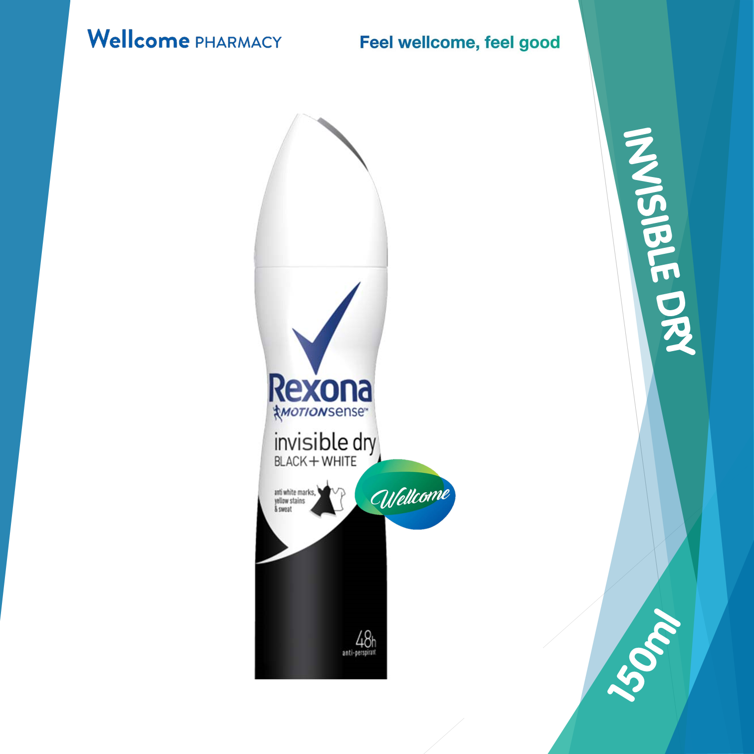 Rexona Women Invisible Dry Spray - 150ml.png