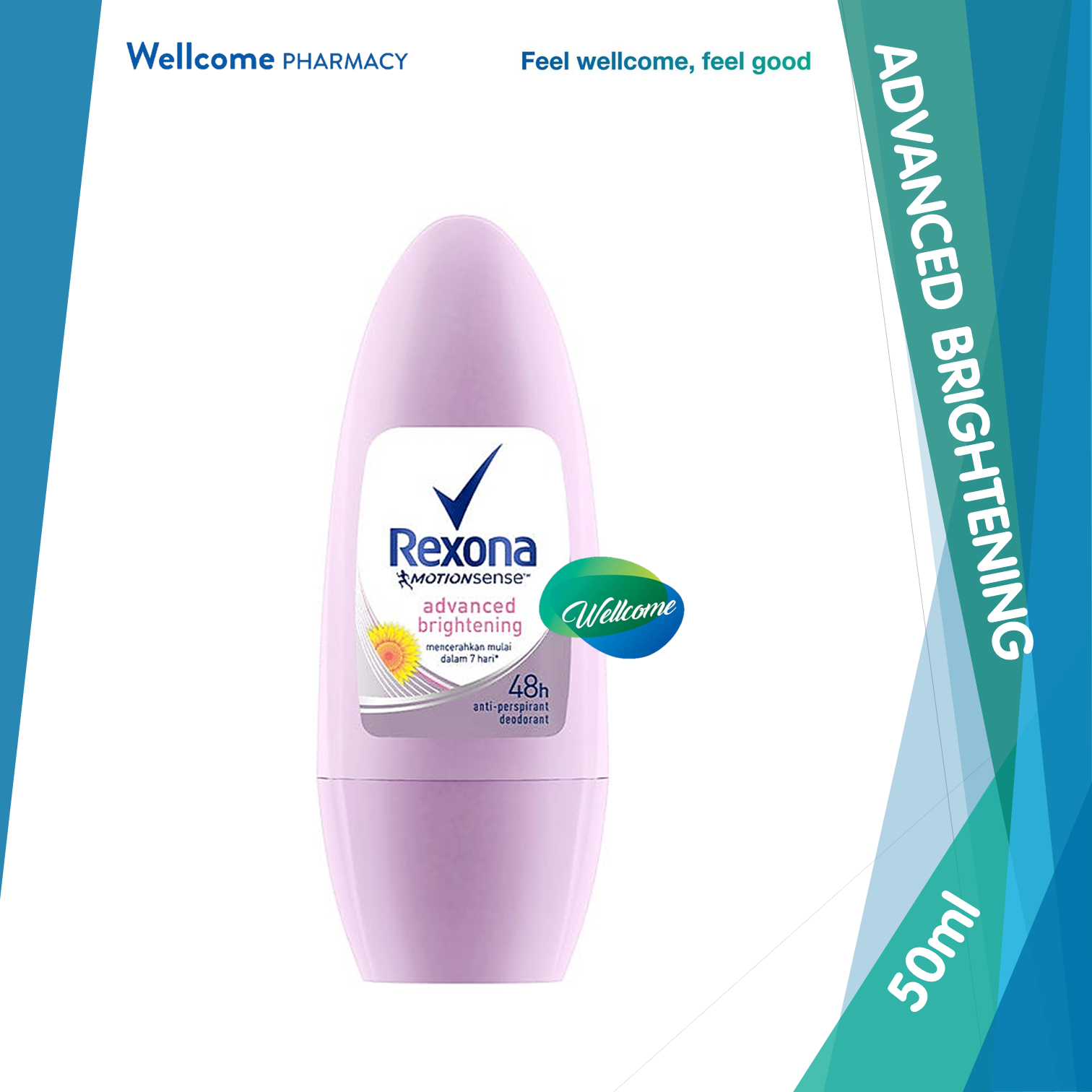 Rexona Women Advanced Brightening Roll-On Deodorant - 50ml