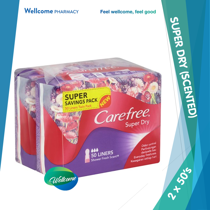 Carefree Super Dry Scented - 2 x 50s.png