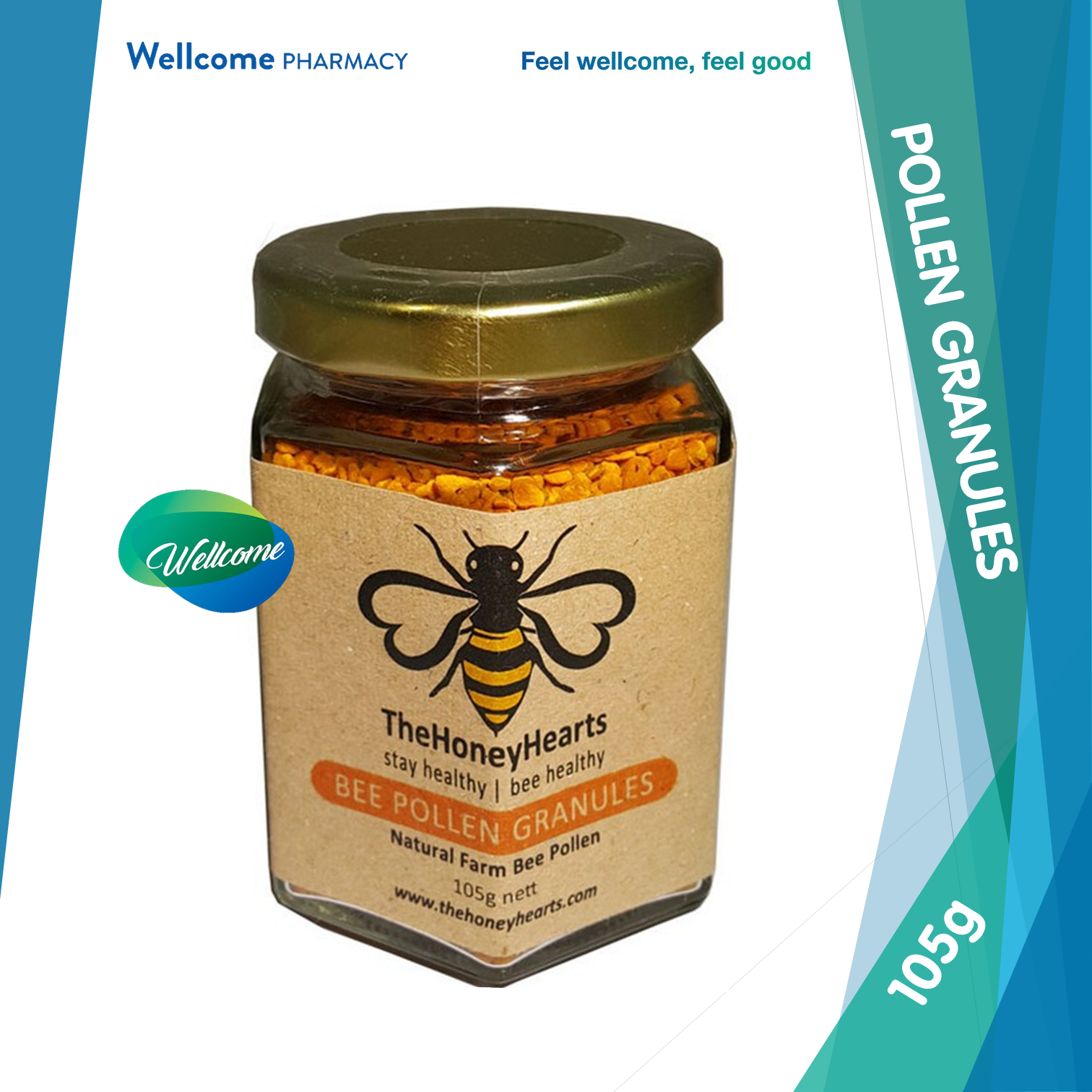 The Honey Hearts Bee Pollen - 105g.png
