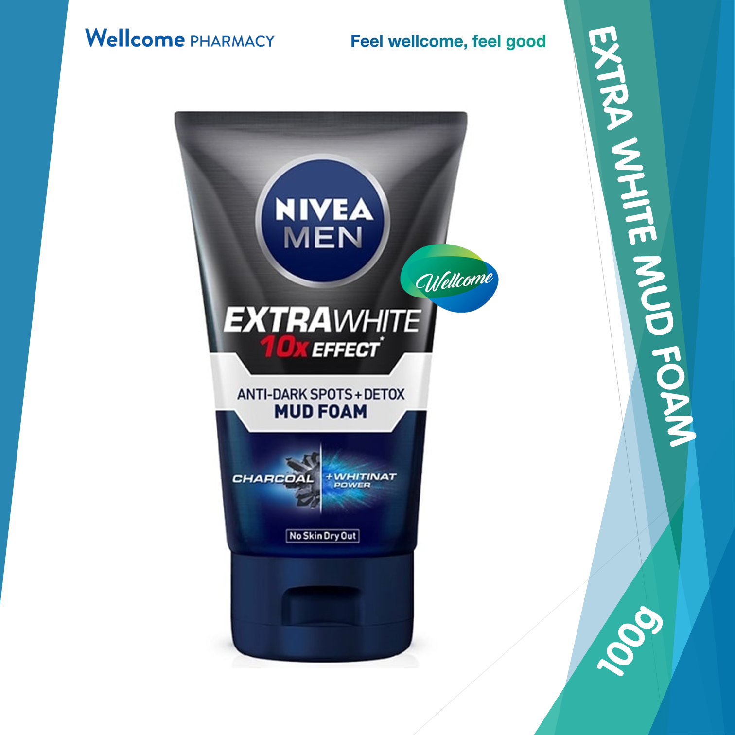 Nivea Men Extra White Mud Cleansing Foam - 100g.png