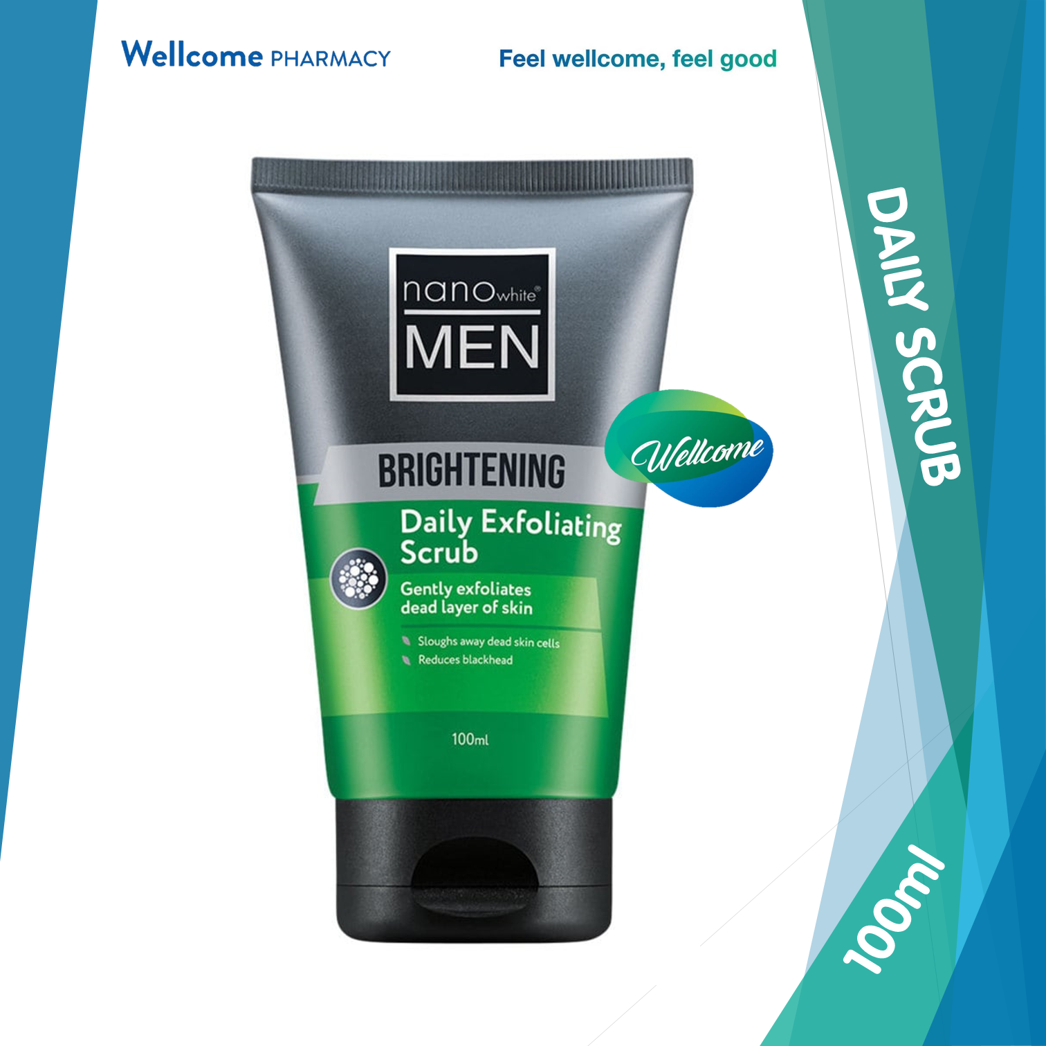 Nano White Men Brightening Daily Exfoliating Scrub - 100ml.png