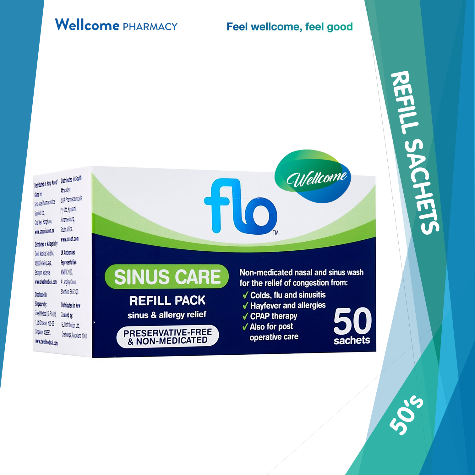 Flo Sinus Care Refill Pack - 50 Sachets.png