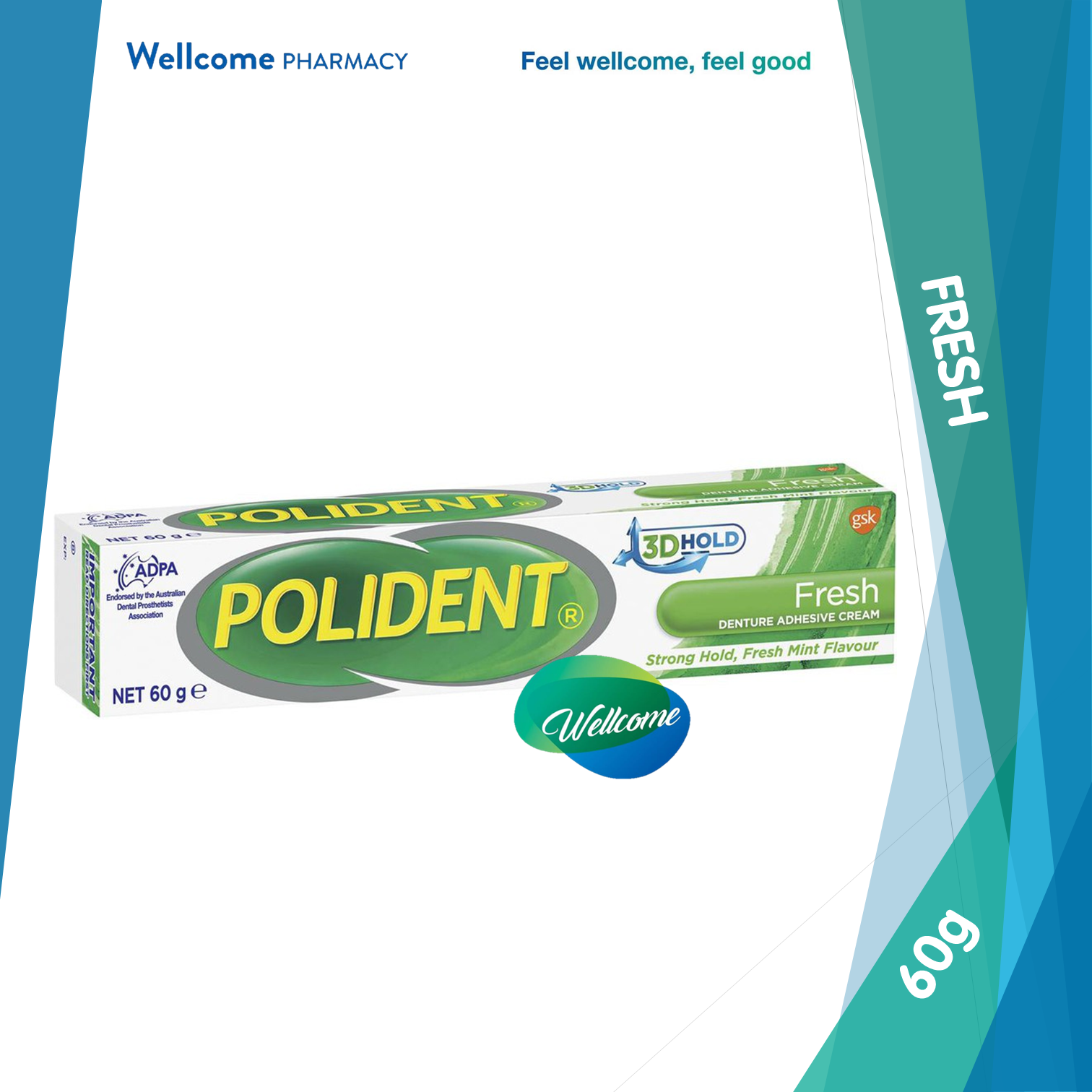 Polident Cream Fresh Mint - 60g.png