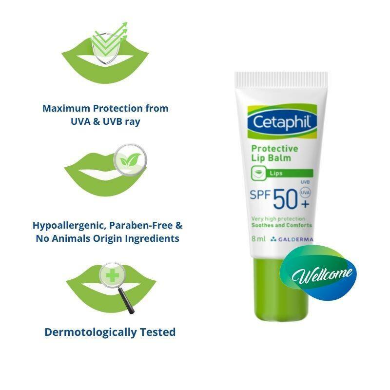 Cetaphil Protective Lip Balm SPF50++ - 8ml – Wellcome Pharmacy