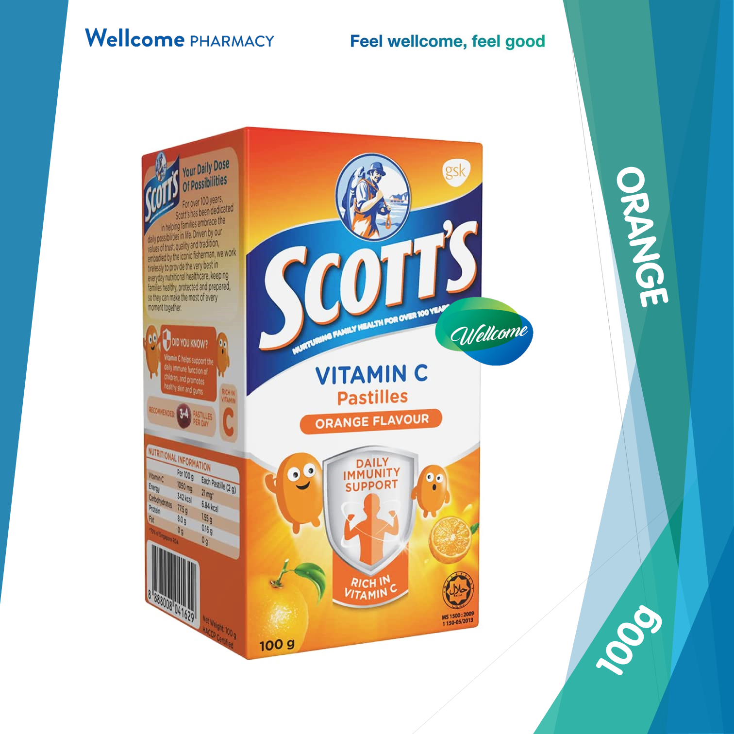 Scotts Vitamin C Pastilles 100g Orange - 50s.png