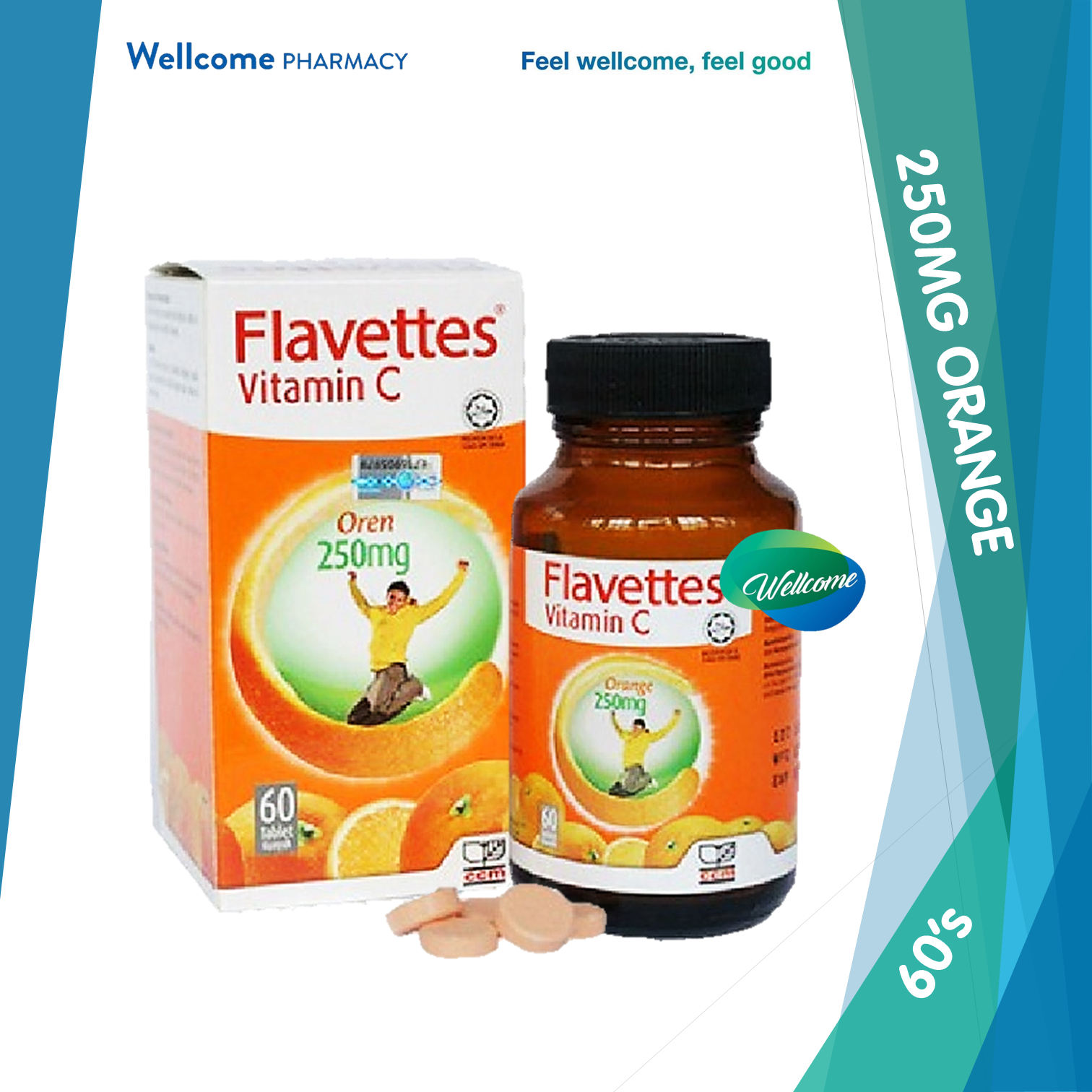 Flavettes Vitamin C Orange 250mg - 60s.png