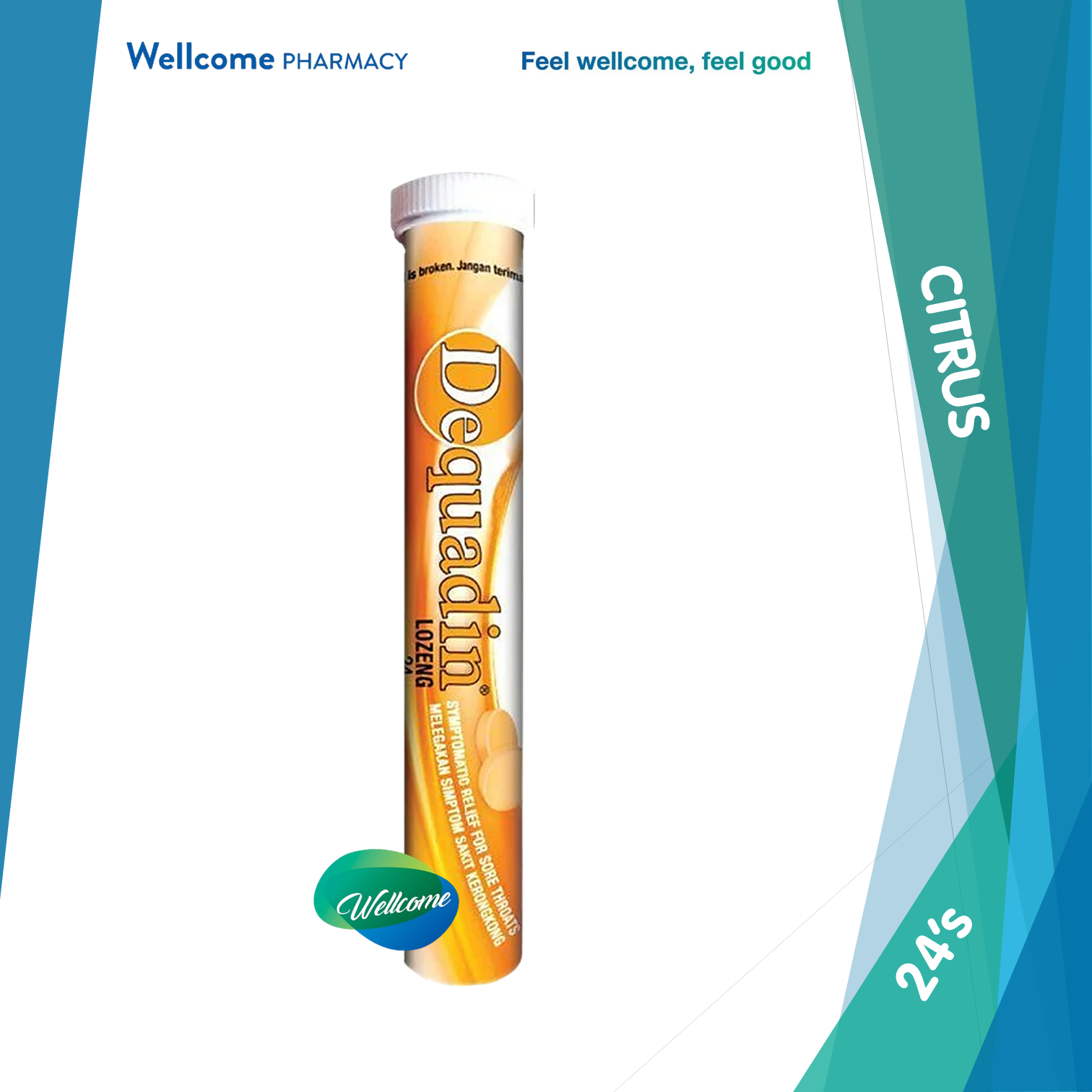 Dequadin Lozenges Citrus (Tube) - 24s.png