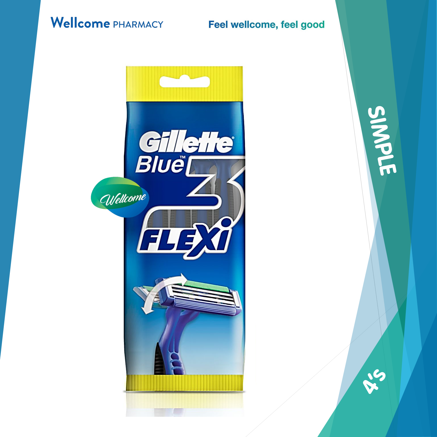 Gillette Blue3 Disposable Simple - 4s.png