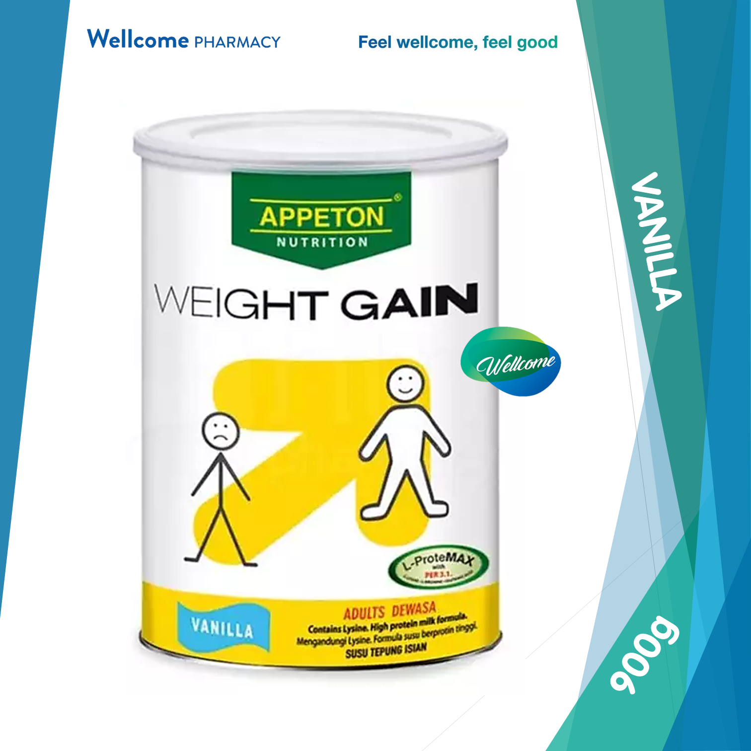 Appeton Weight Gain Adult Vanilla - 900g.png