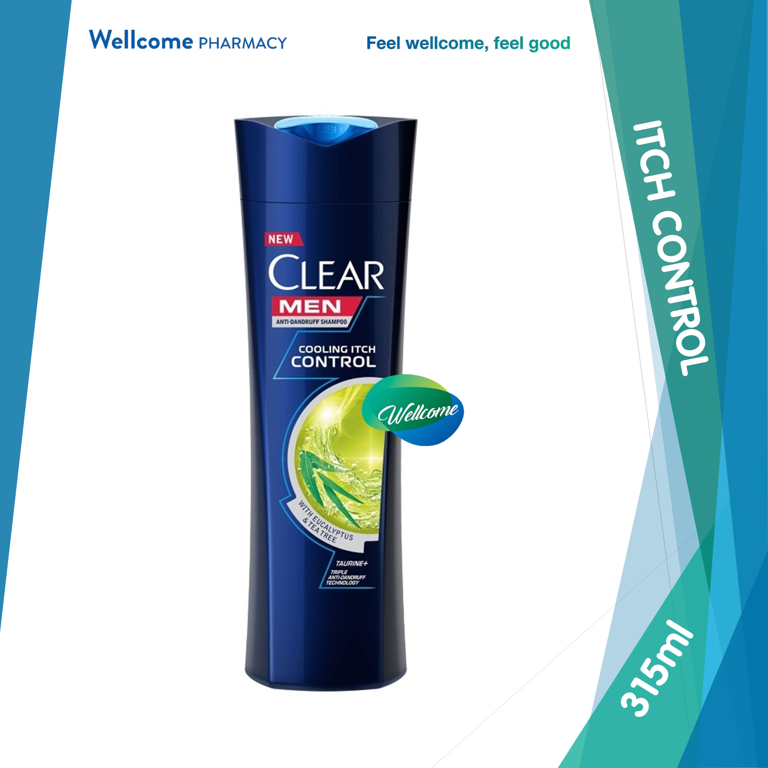 Clear Men Cooling Itch Control Shampoo - 315ml.png