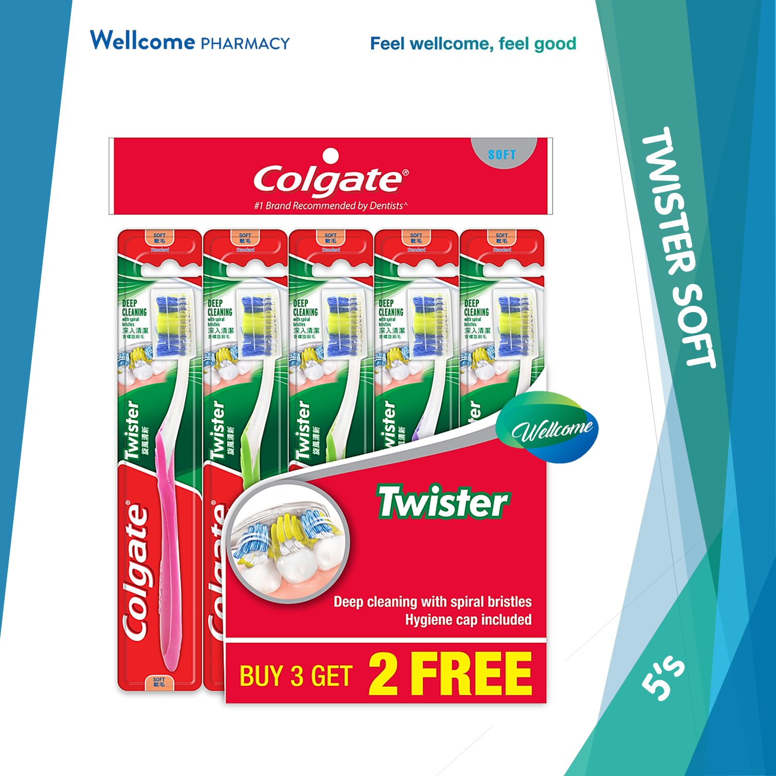 Colgate Twister Toothbrush Soft - 5s.png