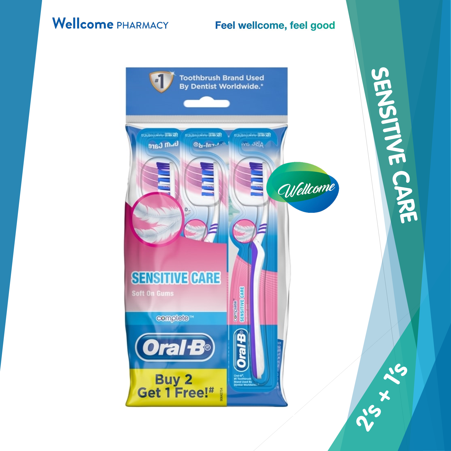 Oral-B Complete Toothbrush Sensitive Care - 2s + 1s.png