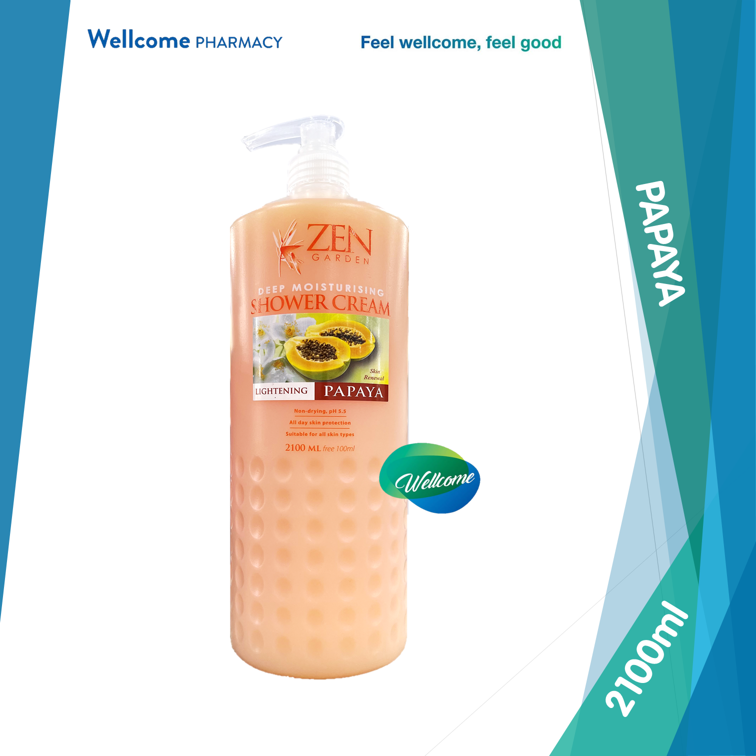 Zen Garden Shower Cream Papaya - 2100ml.png