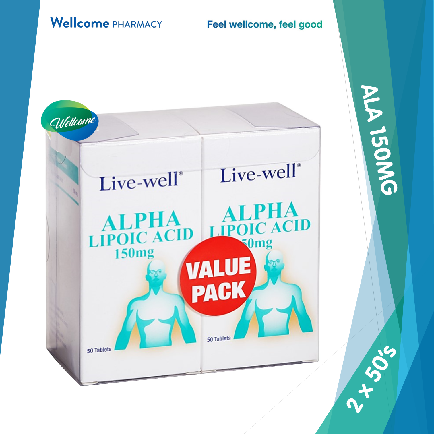 Live Well Alpha Lipoic Acid 150mg - 2 x 50s.png