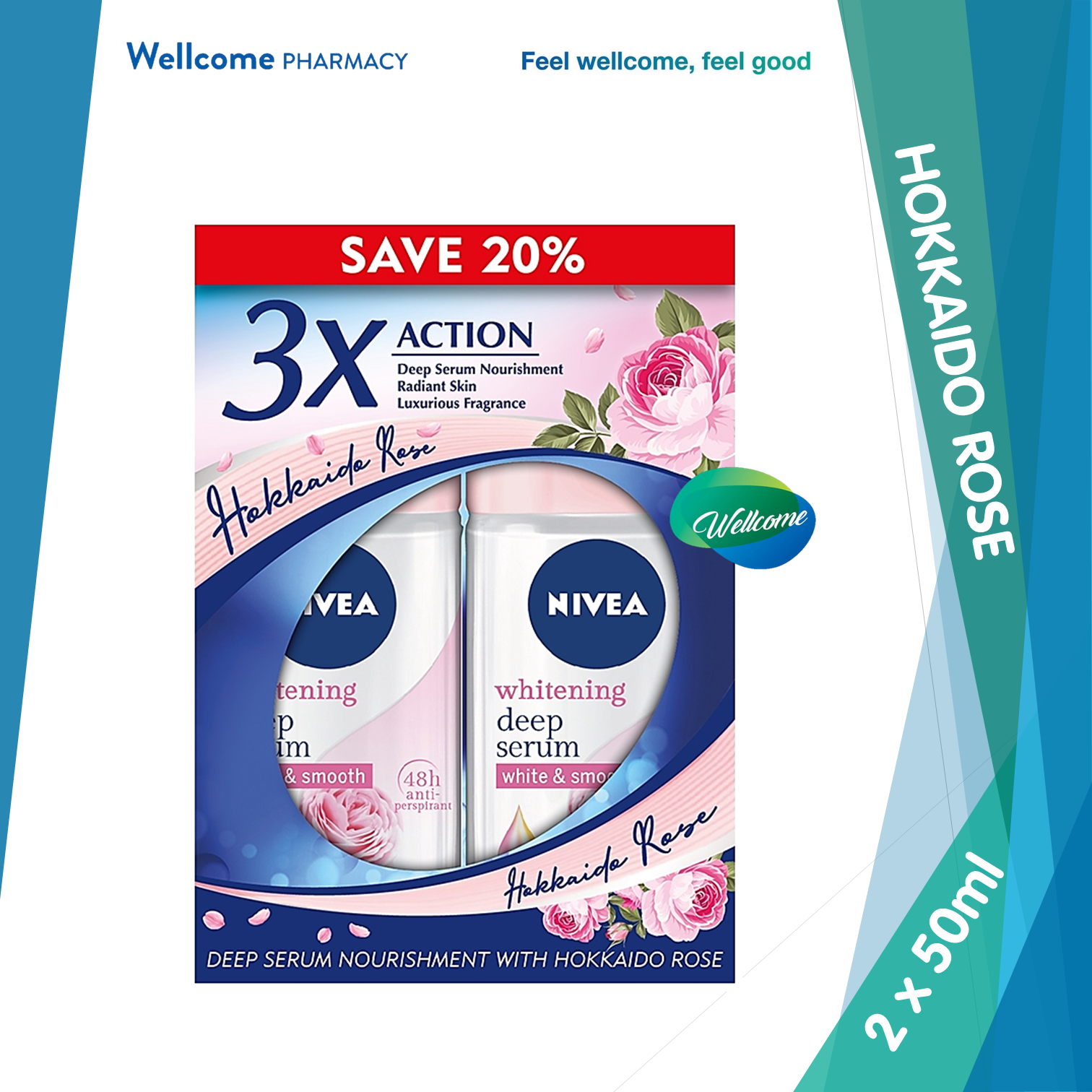 Nivea Female Roll On Hokkaido Rose - 2 x 50ml.png