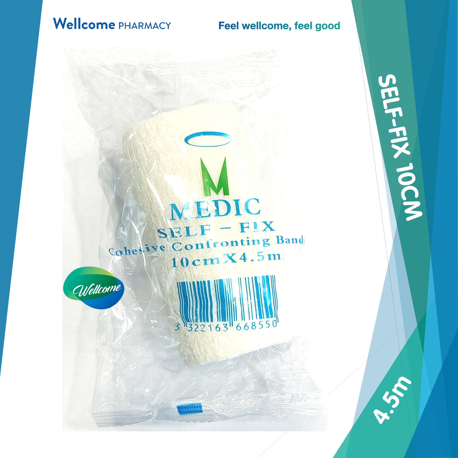 Medic Self-Fix Cohesive Confronting Bandage - 6 sizes – Wellcome Pharmacy