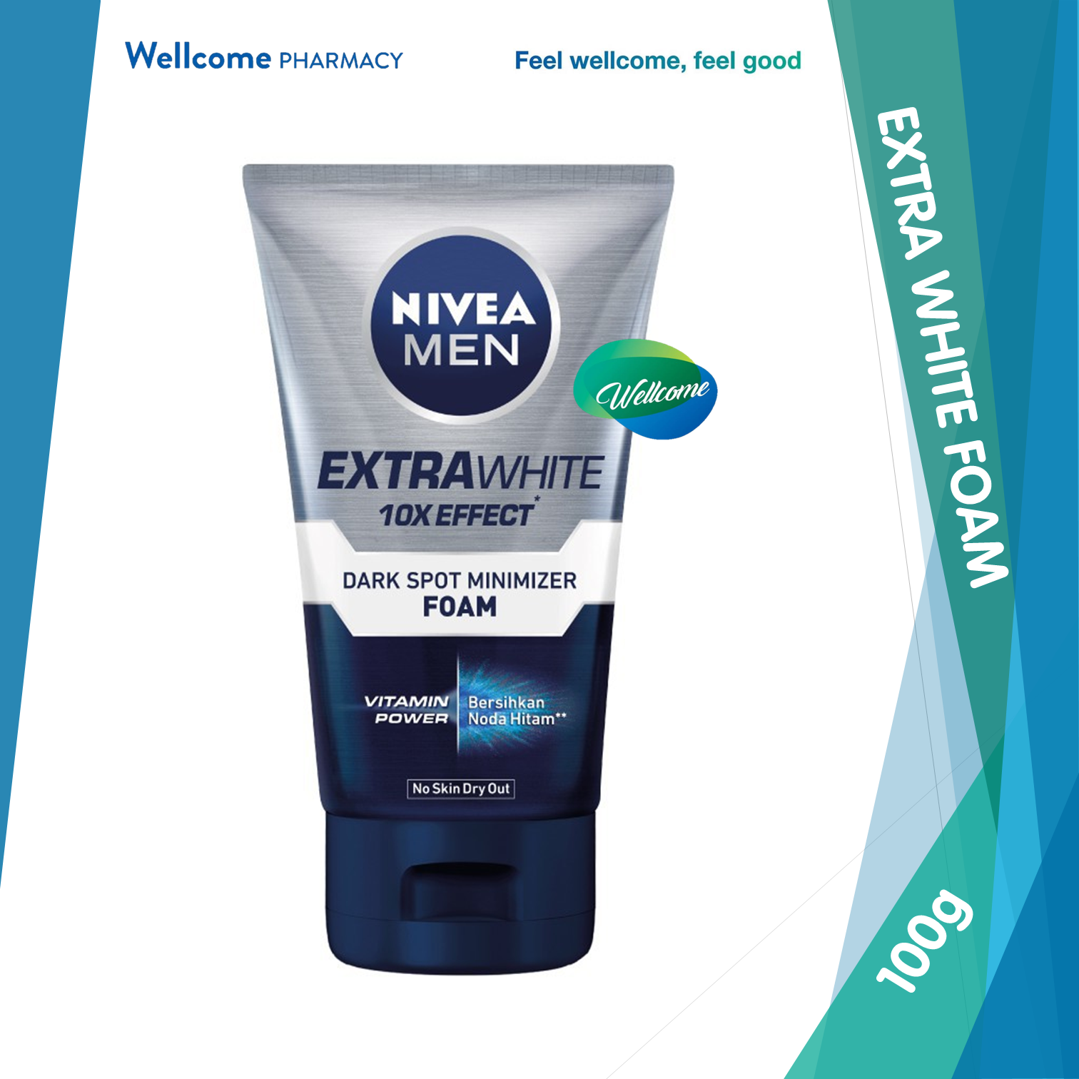 Nivea Men Extra Whitening Anti Dark Spots Foam - 100g.png