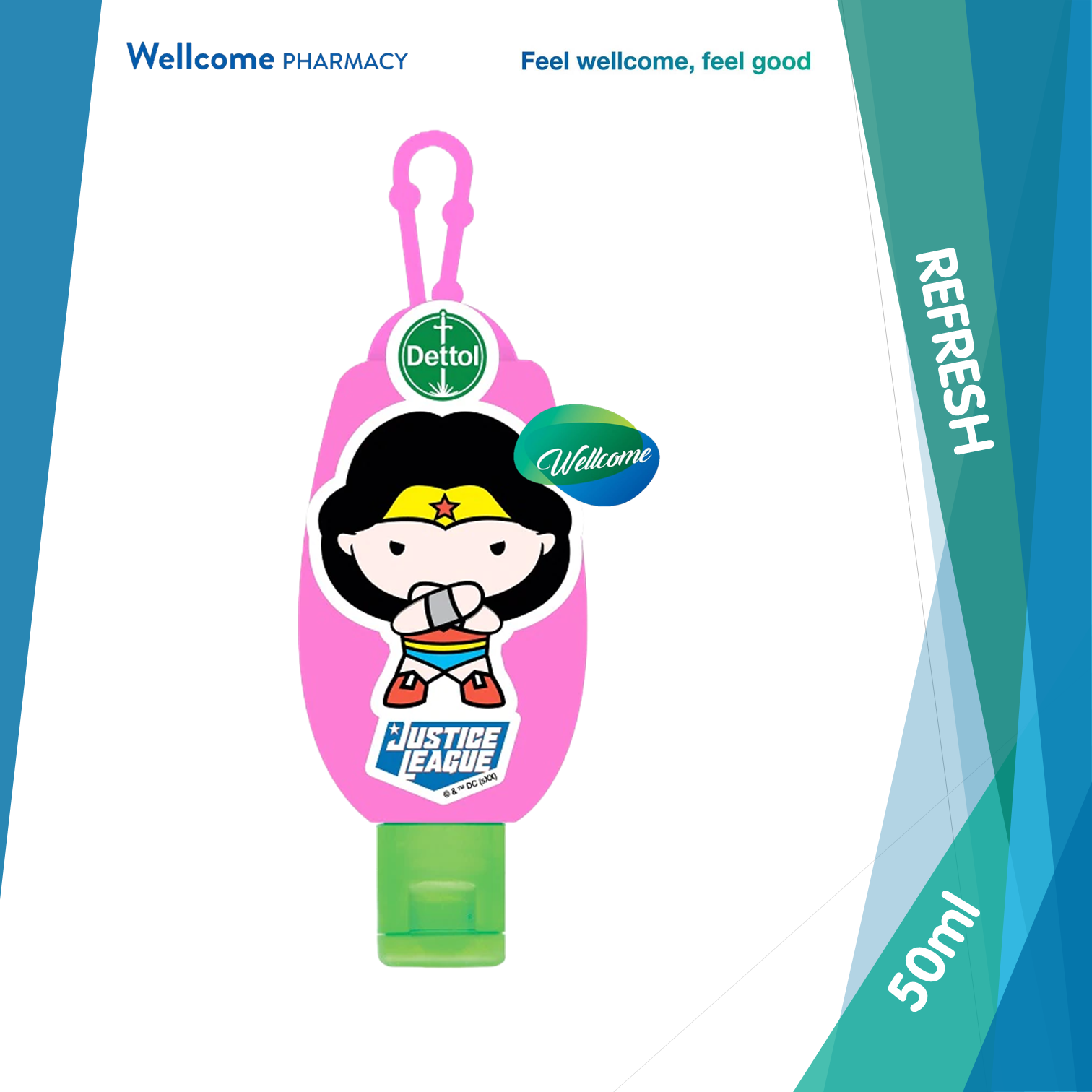 Dettol Hand Sanitiser Refresh Wonder Woman - 50ml.png