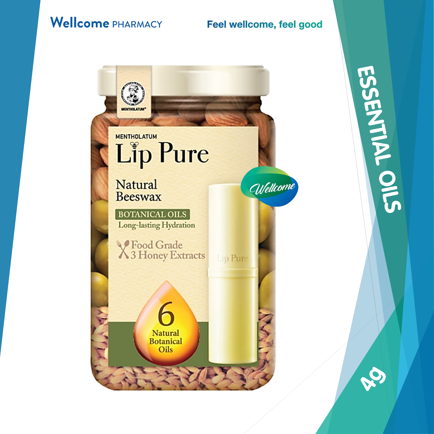 Mentholatum Lip Pure Essential Oils - 4g.png