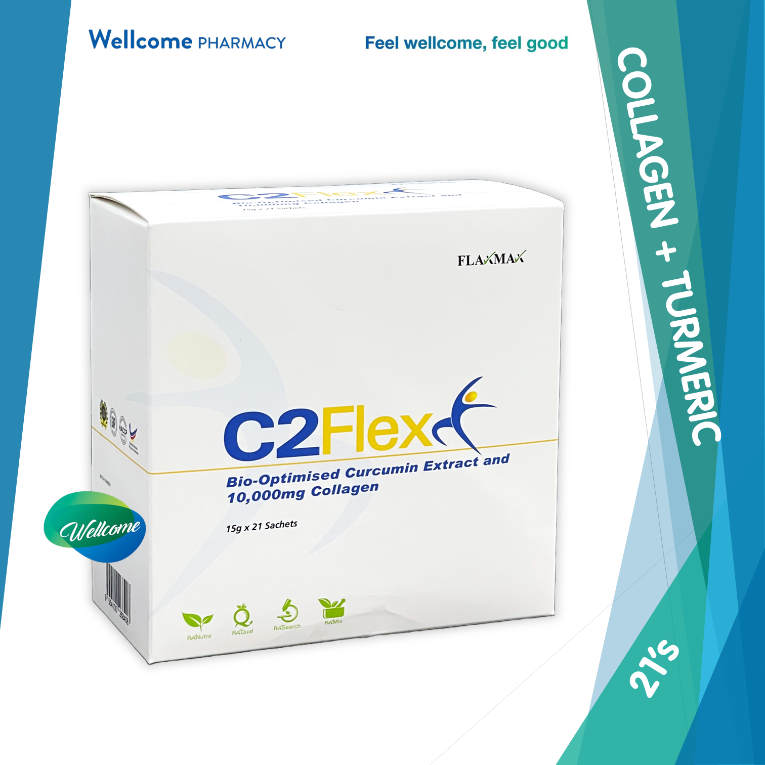 C2Flex Curcumin Extract & Collagen - 15g x 21s