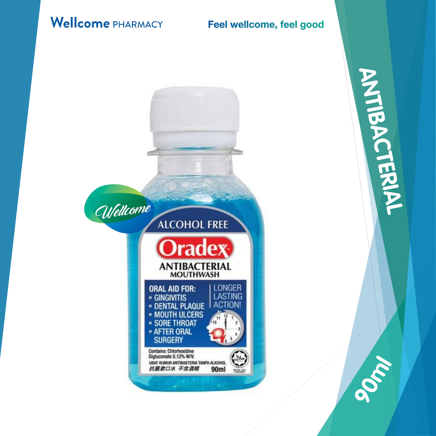 Oradex Antibacterial Mouthwash - 90ml