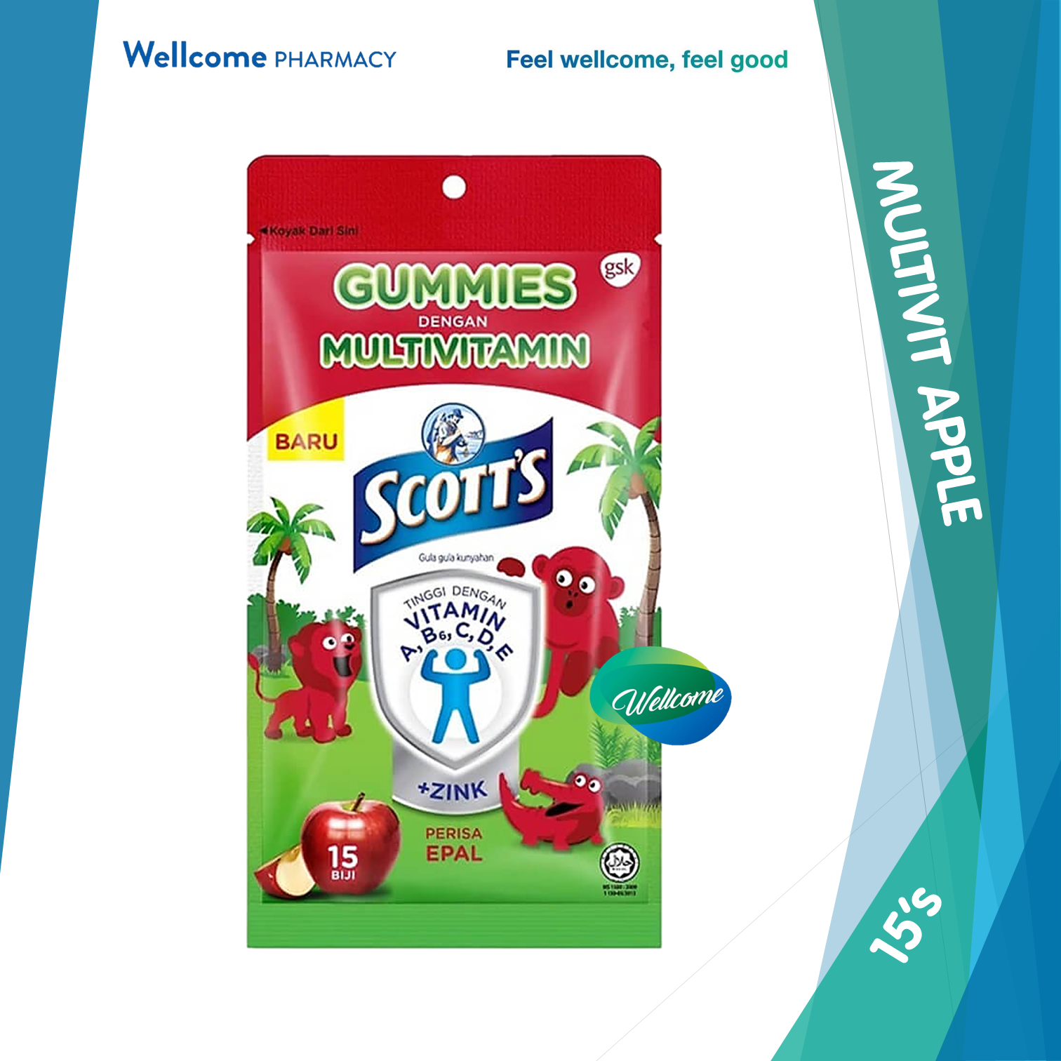 Scotts Multivit Gummies Apple - 15s